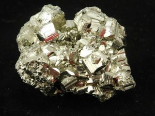 A 100 Natural Rhombic Pyrite Crystal Cluster From Peru 112gr