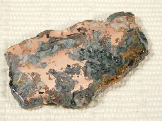 A Polished Native Copper Nugget Or Native Copper Float Slab Michigan 59.  4gr