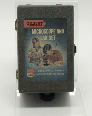 Vintage Gilbert Microscope And Lab Set No.  13071 In Traveling Case