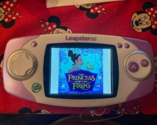 2 Leap Frog Leapster Gs And Disney Princess & The Frog & Spongebob Game