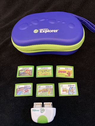 Leapster Explorer Case,  Camera,  6 Games - Scooby - Doo,  Sponge Bob,  Toy Story,
