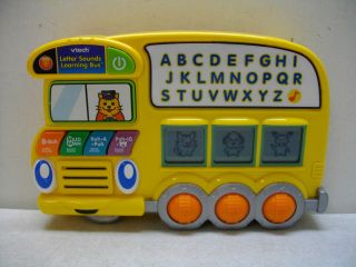 Vtech Letter Sounds Learning Bus Phonics Learning Electronic School Bus Toy
