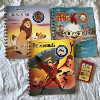 Disney Story Reader Set 3 Incredibles Lion King Chicken Little Books Cartridge