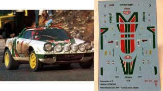 1/43 Solido Cartograf 73k2: Decals Lancia Stratos Munari Alitalia Monte Carlo 77