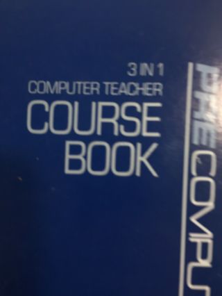 Vtech Precomputer 1000 3 In 1 Computer Teacher Course Book 1988
