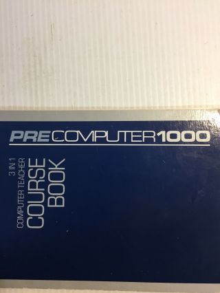 Vtech Precomputer 1000 3 in 1 Computer Teacher Course Book 1988 3