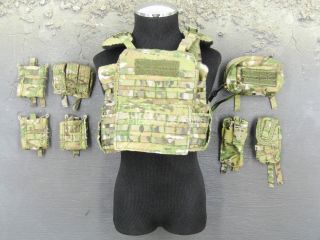 1/6 Scale Toy Us Winter Combat Training - Multicam Cage Plate Carrier W/pouches
