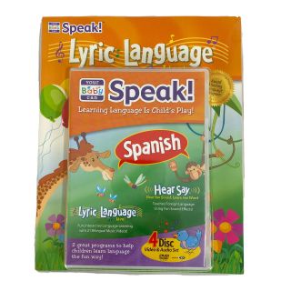 Your Baby Can Speak Learn Spanish Hear Say Lyric Language (dvd) 4 Disc Set
