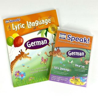 Your Baby Can Speak German Hear Say Lyric Language 4 Disc Set Video (dvd) Audio
