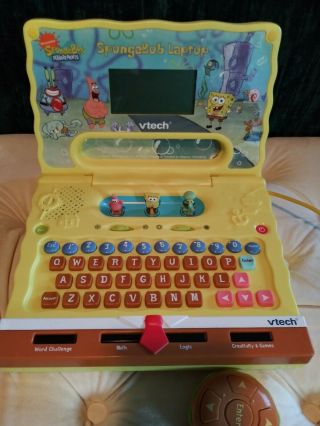 Spongebob Squarepants Vtech Laptop Talking Learning Toy Nickelodeon Electronic 2