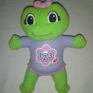 Leapfrog Baby 8 " Plush Toy Learn Along Lily Sing Song 123 Numbers Green Tan Work