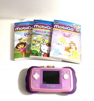 Vtech Mobigo Pink Touch Learning System W/ 4 Games With Small Scratch On Screen
