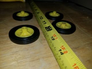 Toy tractor wheels 1/16 scale plastic 2