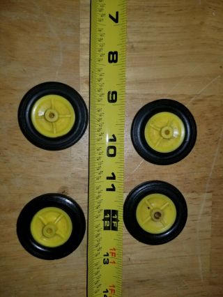 Toy tractor wheels 1/16 scale plastic 3