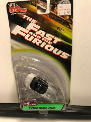 1/64 Racing Champions Fast & Furious 2003 Dodge Viper Silver