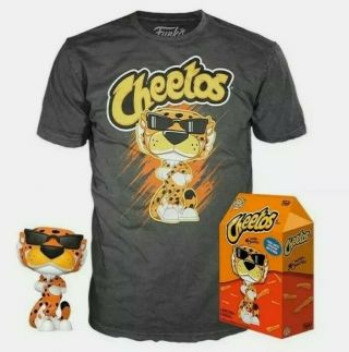 Chester Cheetah Cheetos 77 Gitd Funko Pop & Tee (l) T - Shirt Ad Icon Vinyl Figure