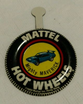 Vintage Redline Hotwheels Button 1969 Mighty Maverick