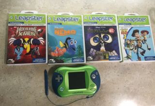 Leapfrog Leapster 2 Handheld Console&games Toy Story 3 - Finding Nemo - X Men - Walle