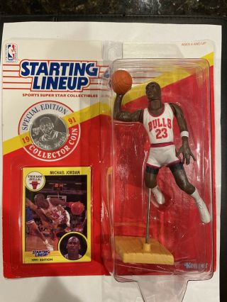 1991 Michael Jordan Starting Lineup Figure W/card & Coin - Great Collectible