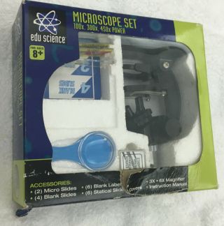 Edu Science Microscope Set 100x,  300x,  450x Power