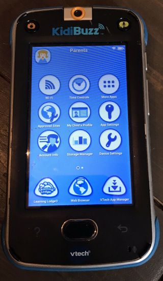 Vtech Kidibuzz 1695 Smart Device Toy Phone For Kids Black & Blue No Cords