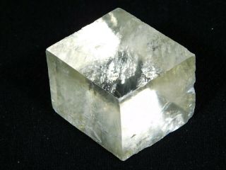A Semi Translucent Iceland Spar Honey Calcite Crystal 59.  9gr