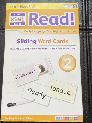 Pre Owned Your Baby Can Read 5 - Word Card By Robert Titzer (set 2)