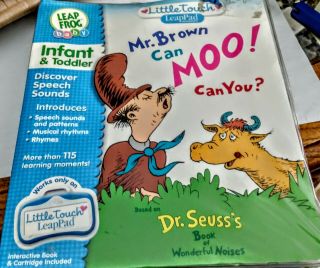 Leap Frog Baby Little Touch Leap Pad Dr Suess Mr Brown Can Moo Can You?