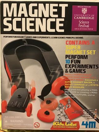 Kidz Labs Magnet Science 10 Fun Experiments,  Open Box,