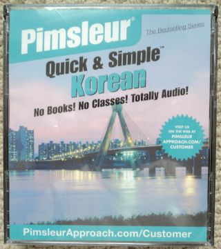 Pimsleur Quick And Simple Korean 4 Cds,  8 Lessons,  In Thick Jewel Case,  W/defect