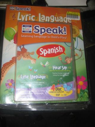 Your Baby Can Speak Learn Spanish Hear Say Lyric Language (dvd / Cd) 4 Disc Set
