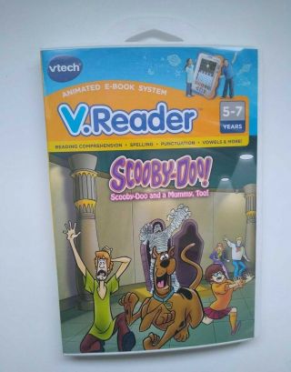 Vtech V.  Reader Scooby - Doo Scooby - Doo And A Mummy,  Too Cartridge Game 5 - 7 Years