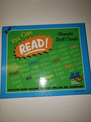 Media Materials You Can Read Phonetic Drill Cards K - 3 Grade