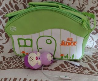 Leapfrog Tag Junior Handheld Reader Purple Puppy Pal And Zip Travel Tote Bag