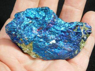 A Vivid Purple And Blue Peacock Copper Or Chalcopyrite Or Peacock Ore 128gr