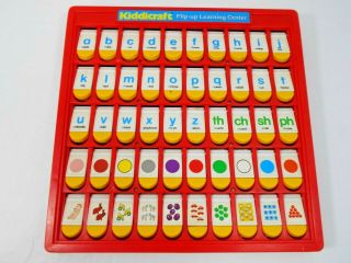 Vtintage Kiddicraft Flip - Up Learning Center Abcs Numbers Colors Guc