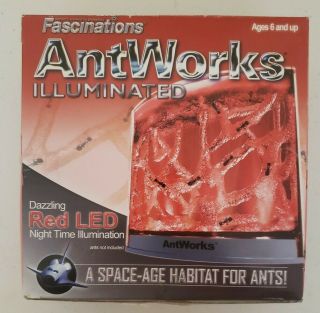 Antworks Illuminated Red Led Space - Age Gel Ant Habitat Open Box Ages 8,  Farm