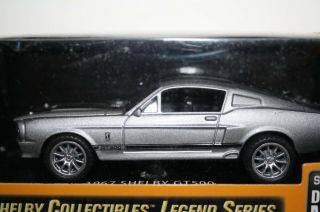 1967 FORD MUSTANG SHELBY GT500 DIECASTCAR - 1/43 - - SILVER - BOX - SHELBY COLLECTIBL 2