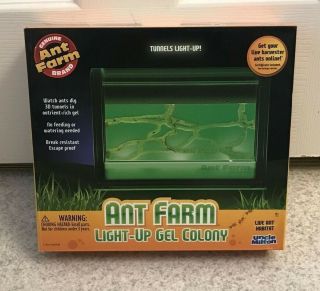 Uncle Milton Ant Farm Light Up Gel Colony Open Box Contents
