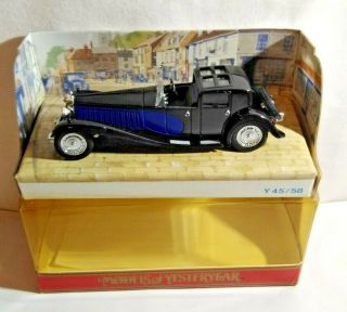 Matchbox Models Of Yesteryear 1:46 Scale 1930 Bugatti Royale - Black - Y - 45