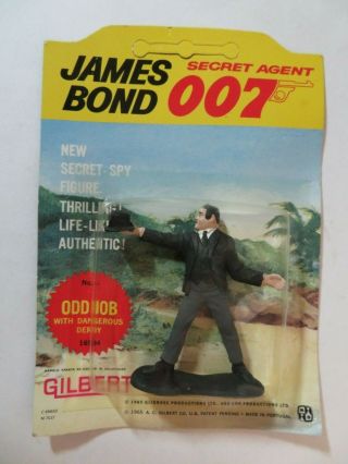 1965 Gilbert Odd Job 4 16504 James Bond Secret Agent 007 Unpunched Figure Nip