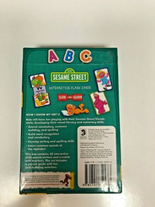Sesame Street Interactive Flash Cards Slide And Learn Vocab Spelling Writing 2