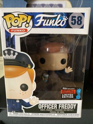 Funko Pop 58 Officer Freddy Funko 2019 Nycc Exclusive Limited Edition
