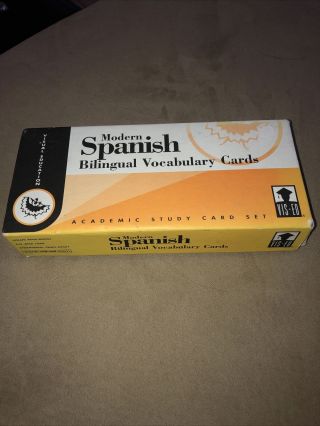 Modern Spanish Bilingual Vocabulary Cards: Academic Study Card Set Vis - Ed