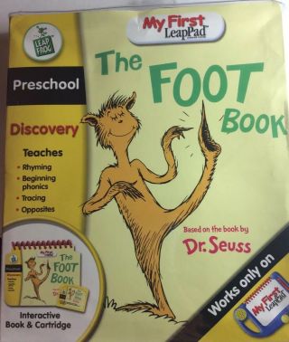My First Leap Pad: Dr Seuss The Foot Book Interactive Book & Cartridge Preschool