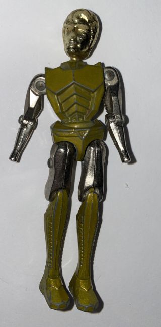 1976 Vintage Mego Micronauts Gold Space Glider With Helmet Missing Hands