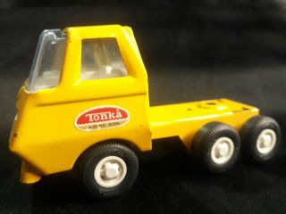 Vintage " Tonka " 55010 Mound,  Minn. ,  Pressed Steel Toy Truck - Yellow