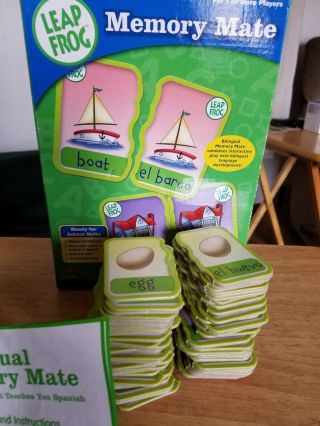 Leapfrog Bilingual Memory Mate Game English And Spanish Match Game Age 3,