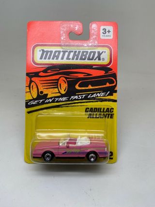 Matchbox - Cadillac Allante - Pink - 72 - - 1993 - - On Card - -