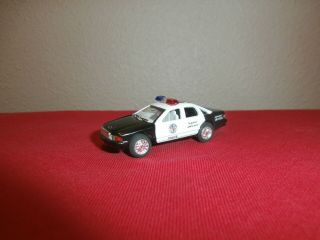 Kinsmart Black & White Police Car Chevy Caprice Diecast 1:86 W/pullback Action